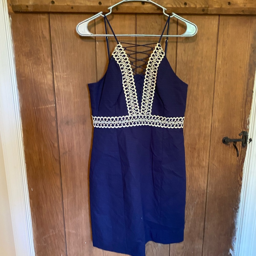 Lilly Pulitzer Trista mini dress High Tide Navy - Picture 2 of 5